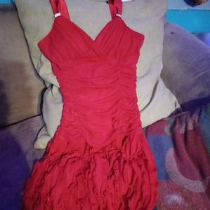 Red Deb's short prom dress
